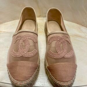 CHANEL Blush Pink Espadrilles